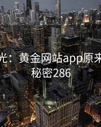 真相曝光：黄金网站app原来如此 · 秘密286
